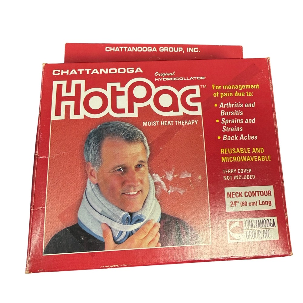 Chattanooga HotPac Moist Heat Therapy Neck Contour 24" Reusable Relief Vintage‎